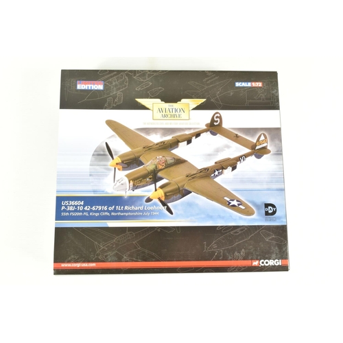 6 - TWO BOXED 1:72 SCALE CORGI AVIATION ARCHIVE COLLECTOR SERIES MODEL MILITARY AIRCRAFTS, to  include a... 