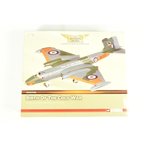 7 - FOUR BOXED 1:72 SCALE CORGI AVIATION MODEL MILITARY AIRCRAFTS, the first a limited edition Military ... 