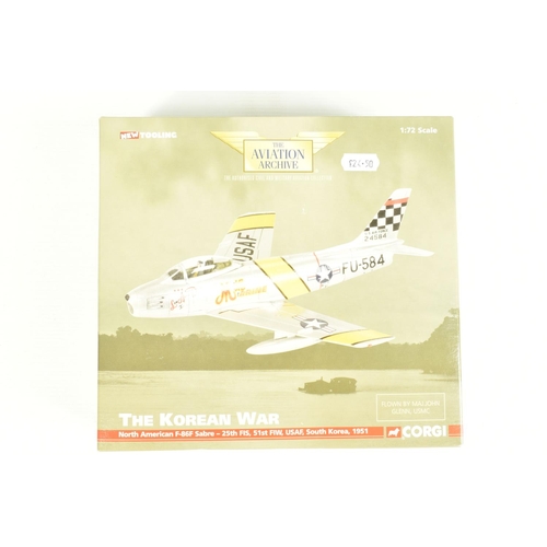 7 - FOUR BOXED 1:72 SCALE CORGI AVIATION MODEL MILITARY AIRCRAFTS, the first a limited edition Military ... 