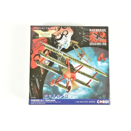 9 - THREE BOXED LIMITED EDITION 1:48 SCALE CORGI AVIATION ARCHIVE DIECAST MODEL AIRCRAFTS, the first is ... 