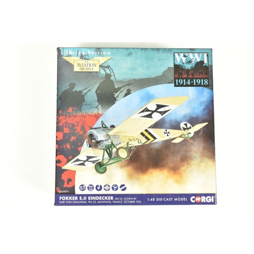 9 - THREE BOXED LIMITED EDITION 1:48 SCALE CORGI AVIATION ARCHIVE DIECAST MODEL AIRCRAFTS, the first is ... 