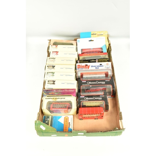 102 - A QUANTITY OF BOXED AND UNBOXED DIECAST LORRY, TRUCK, BUS AND TRAM MODELS, to include boxed limited ... 