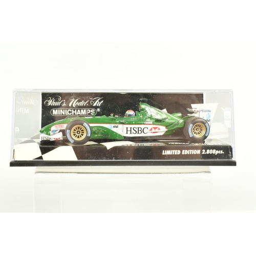 58 - SIX BOXED 1:43 SCALE MINICHAMPS AND HOT WHEELS DIECAST MODEL FORMULA 1 RACE CARS, to include a Minic... 