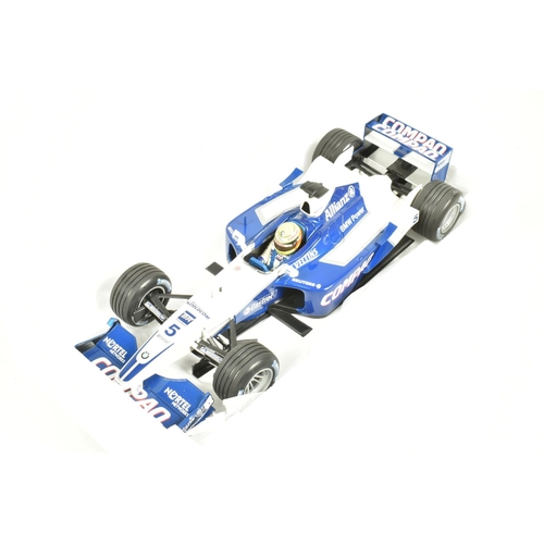 60 - FIVE BOXED DIECAST METAL RACING CARS, to include a PMA Minichamps 1:43 scale Williams F1 FW24 BMW no... 