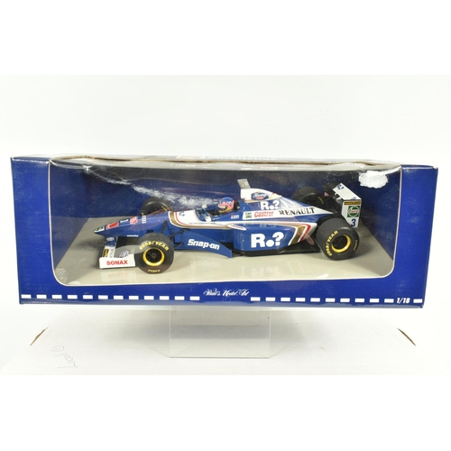 60 - FIVE BOXED DIECAST METAL RACING CARS, to include a PMA Minichamps 1:43 scale Williams F1 FW24 BMW no... 