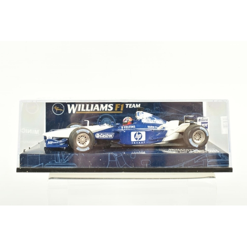 60 - FIVE BOXED DIECAST METAL RACING CARS, to include a PMA Minichamps 1:43 scale Williams F1 FW24 BMW no... 