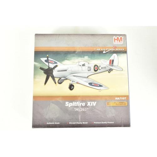 65 - FOUR BOXED 1:48 SCALE HOBBYMASTER AIR POWER SERIES DIECAST MODEL SPITFIRE AIRCRAFTS , to include a L... 