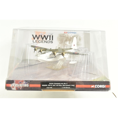 69 - A COLLECTION OF CORGI MILITARY DIECAST MODEL AIRCRAFTS AND TANKS, the first is an Aviation Archive W... 