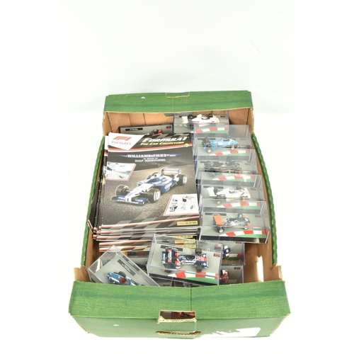 72 - TWO TRAYS OF DISPLAYED FORMULA 1 CARS AND MATCHING FORMULA 1 THE CAR COLLECTION MAGAZINES, an almost... 