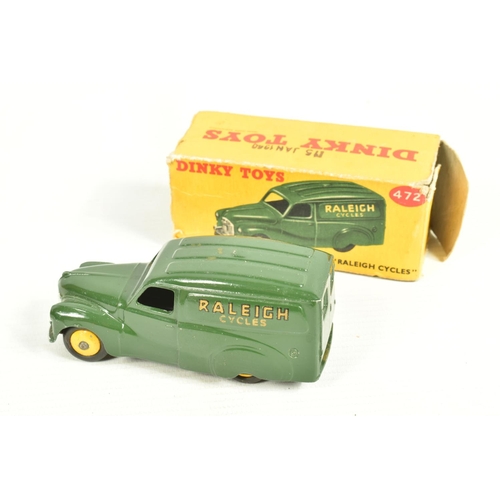 79 - A PART BOXED DINKY TOYS AUSTIN A40 VAN 'RALEIGH CYCLES', No.472, lightly playworn condition with onl... 