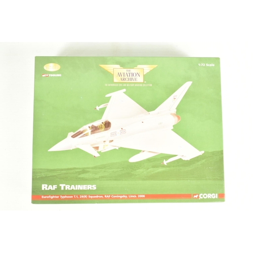 82 - FOUR BOXED CORGI AVIATION ARCHIVES 1:72 SCALE MODEL AIRCRAFTS, to include a Ltd Edition Eurofighter ... 