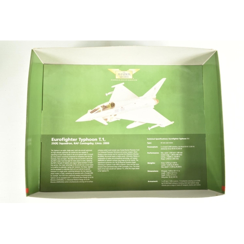 82 - FOUR BOXED CORGI AVIATION ARCHIVES 1:72 SCALE MODEL AIRCRAFTS, to include a Ltd Edition Eurofighter ... 