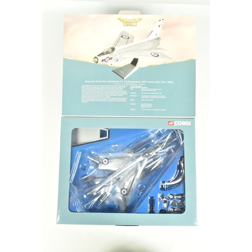 82 - FOUR BOXED CORGI AVIATION ARCHIVES 1:72 SCALE MODEL AIRCRAFTS, to include a Ltd Edition Eurofighter ... 