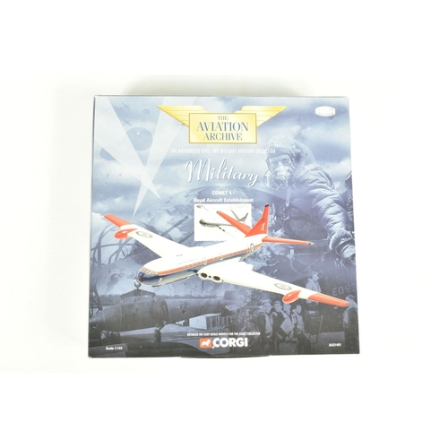 85 - FIVE BOXED 1:44 SCALE CORGI AVIATION ARCHIVE DIECAST MOEL MILITARY AIRCRAFTS, the first is a first i... 