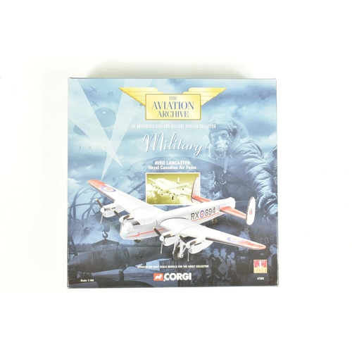 85 - FIVE BOXED 1:44 SCALE CORGI AVIATION ARCHIVE DIECAST MOEL MILITARY AIRCRAFTS, the first is a first i... 