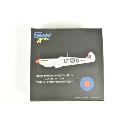 92 - A COLLECTION OF FOUR SKY GUARDIANS AND TWO GEMINI ACES 1:72 SCALE DIECAST MODEL AIRCRAFTS, the first... 