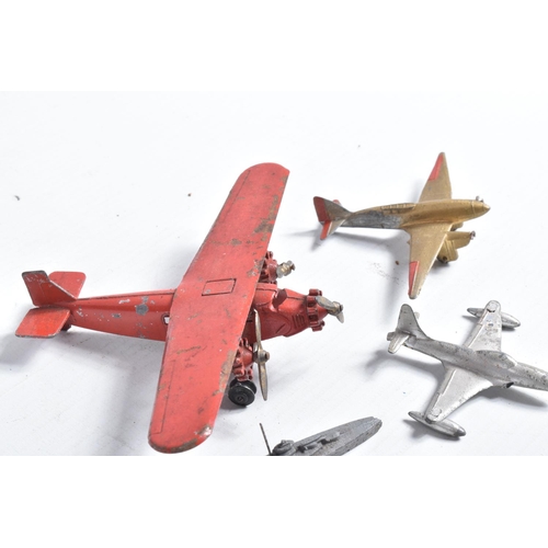 106 - A BOXED DINKY TOYS AEROPLANES GIFT SET, No.40, in the blue box with red and green label to lid, red ... 