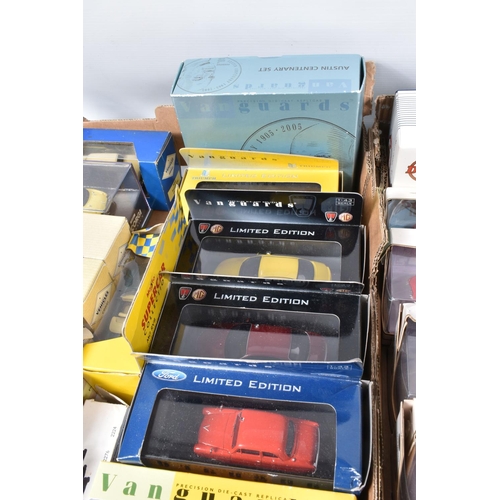 116 - A QUANTITY OF ASSORTED BOXED MODERN DIECAST VEHICLES, to include limited edition Corgi Vanguards inc... 