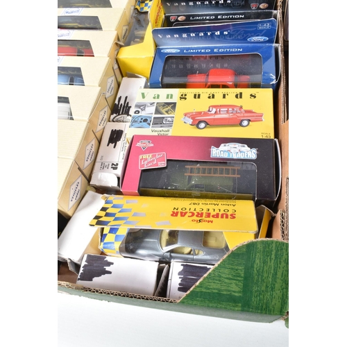 116 - A QUANTITY OF ASSORTED BOXED MODERN DIECAST VEHICLES, to include limited edition Corgi Vanguards inc... 