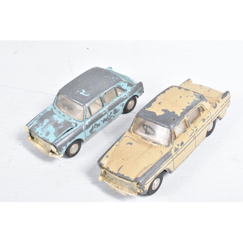 119 - A QUANTITY OF UNBOXED AND ASSORTED PLAYWORN TRI-ANG SPOT-ON DIECAST VEHICLES, to include Bentley Con... 