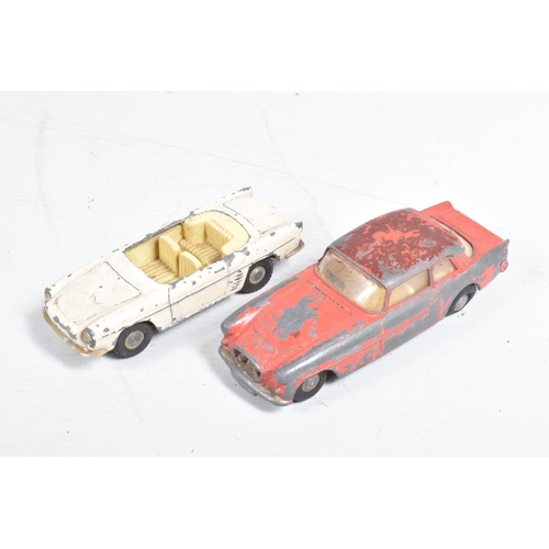 119 - A QUANTITY OF UNBOXED AND ASSORTED PLAYWORN TRI-ANG SPOT-ON DIECAST VEHICLES, to include Bentley Con... 