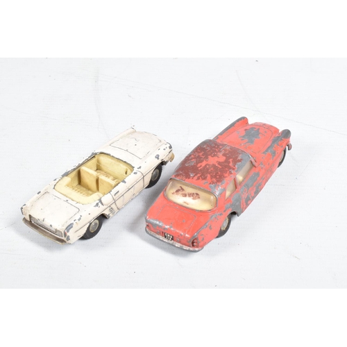 119 - A QUANTITY OF UNBOXED AND ASSORTED PLAYWORN TRI-ANG SPOT-ON DIECAST VEHICLES, to include Bentley Con... 