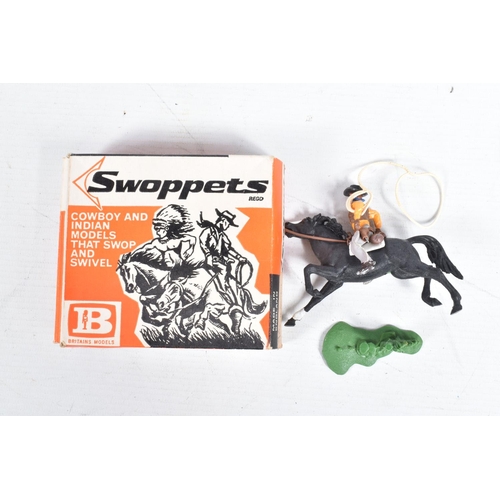 120 - FOUR BOXED BRITAINS SWOPPETS MOUNTED COWBOY FIGURES, with Lasso, No.636, on Guard, No.637, Resting, ... 