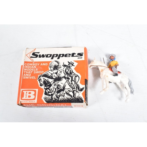 120 - FOUR BOXED BRITAINS SWOPPETS MOUNTED COWBOY FIGURES, with Lasso, No.636, on Guard, No.637, Resting, ... 