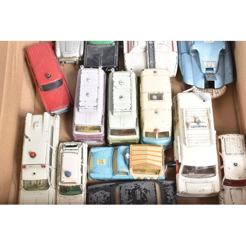 130 - A QUANTITY OF BOXED AND UNBOXED ASSORTED PLAYWORN DIECAST VEHICLES,  majority are Dinky and Corgi ca... 