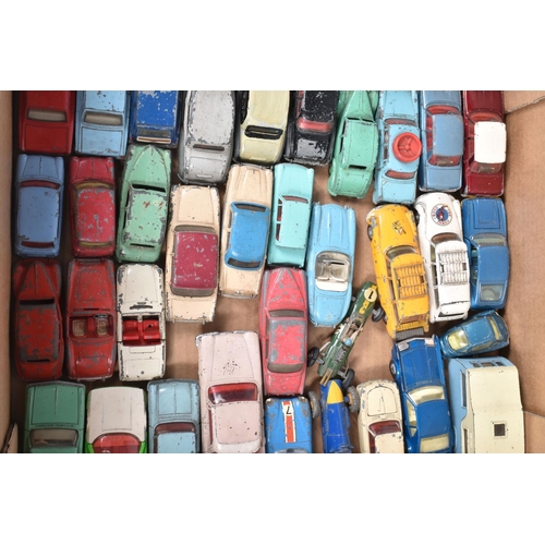 130 - A QUANTITY OF BOXED AND UNBOXED ASSORTED PLAYWORN DIECAST VEHICLES,  majority are Dinky and Corgi ca... 