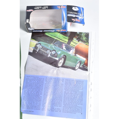 140 - A COLLECTION OF UNBOXED AND ASSORTED DIECAST TRIUMPH SPORTS CAR MODELS, assorted TR2, TR3, Spitfire,... 