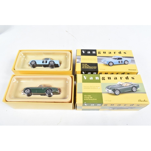 145 - ELEVEN 1:43 SCALE BOXED MODEL DIECAST TRIUMPH TR4 SPORT CARS, to include a Vanguards TR4 Open Top LC... 