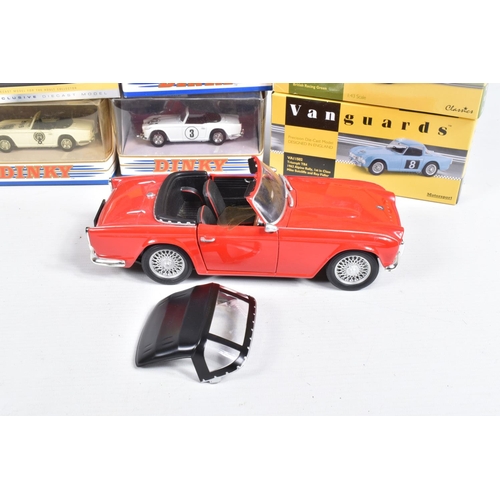 145 - ELEVEN 1:43 SCALE BOXED MODEL DIECAST TRIUMPH TR4 SPORT CARS, to include a Vanguards TR4 Open Top LC... 