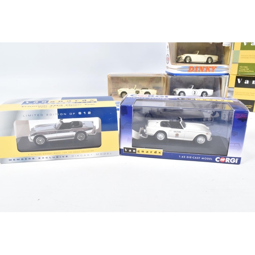 145 - ELEVEN 1:43 SCALE BOXED MODEL DIECAST TRIUMPH TR4 SPORT CARS, to include a Vanguards TR4 Open Top LC... 