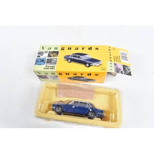 147 - SIXTEEN BOXED 1:43 SCALE TRIUMPH DIECAST MODEL CARS, to include Triple 9  Herald 1959 in green, item... 