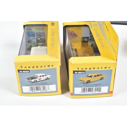 147 - SIXTEEN BOXED 1:43 SCALE TRIUMPH DIECAST MODEL CARS, to include Triple 9  Herald 1959 in green, item... 