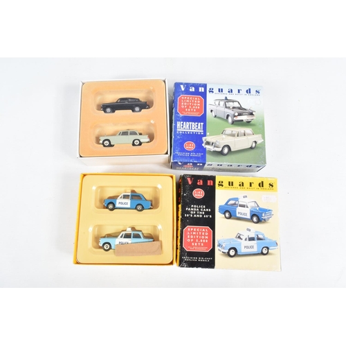 148 - ELEVEN BOXED 1:43 SCALE DIECAST  TRIUMPH MODEL POLICE VEHICLES, to include a Vanguards 2.5 PI West M... 