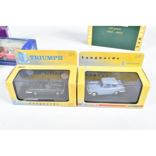 149 - FIFTEEN BOXED 1:43 SCALE DIECAST TRIUMPH MODEL CARS, to include a Vanguard Triumph Collection Set of... 