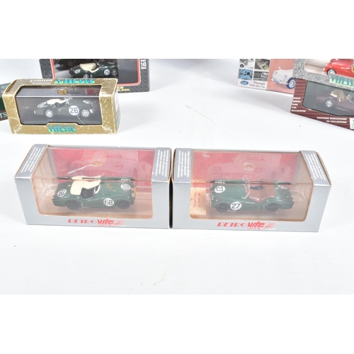 152 - SIXTEEN BOXED 1:43 SCALE DIECAST TRIUMPH TR3 and TR2 MODELS, to include  a Vanguards TR3A Open Top i... 