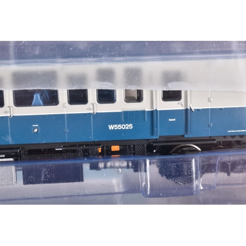 172 - A BOXED OO GAUGE BACHMANN BRANCHLINE MODEL RAILWAYS SINGLE CAR DMU, Class 121 in BR Blue and Grey, i... 