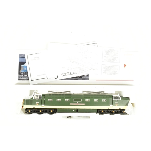 243 - A BOXED OO GAUGE BACHMANN BRANCHLINE MODEL RAILWAYS LOCOMOTIVE, Class 55 Deltic, no. D9004 'Queens O... 