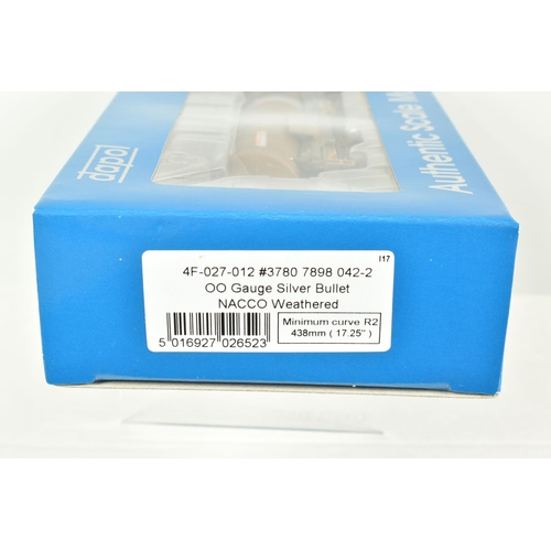 256 - SIX BOXED OO GAUGE DAPOL WAGONS, to include two Silver Bullet NACCO livery, no. 3780 7898 042-2 - We... 