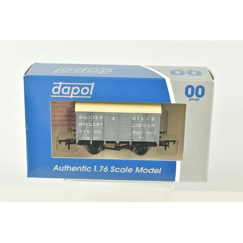 257 - TWELVE BOXED OO GAUGE DAPOL WAGONS AND TANKS, to include two Oakhill Brewery no. W2022, two Ashton G... 