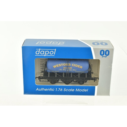 258 - TWELVE BOXED OO GAUGE DAPOL WAGONS AND TANKS, to include two Ashlands Crewkerne Cider Tanks,  a W.J.... 