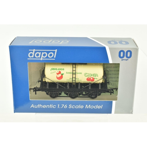 258 - TWELVE BOXED OO GAUGE DAPOL WAGONS AND TANKS, to include two Ashlands Crewkerne Cider Tanks,  a W.J.... 