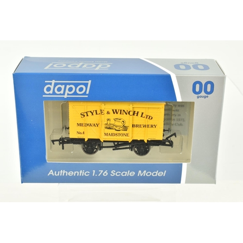 258 - TWELVE BOXED OO GAUGE DAPOL WAGONS AND TANKS, to include two Ashlands Crewkerne Cider Tanks,  a W.J.... 