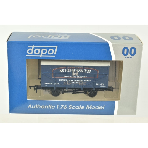 260 - TEN BOXED OO GAUGE DAPOL WAGONS AND TANKS, to include two Plymouth Breweries no. 61 wagons, three As... 