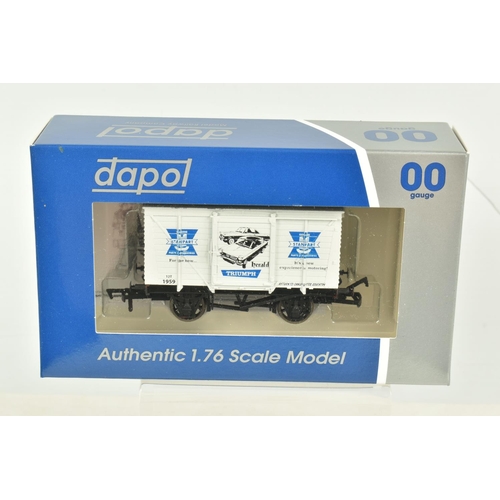 261 - SIXTEEN BOXED OO GAUGE DAPOL WAGONS AND TANKS, to include six Triumph Closed Goods Wagons '60th Anni... 