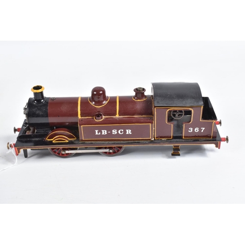 263 - A KIT BUILT O GAUGE LIVE STEAM CLASS D3 0-4-4T LOCOMOTIVE, finished as No.367 in L.B.S.C.R. brown li... 