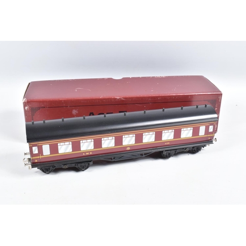 267 - THREE BOXED ACE TRAINS O GAUGE L.M.S. CORRIDOR COACHES, 1st/3rd, 3rd and 3rd Brake, all appear compl... 